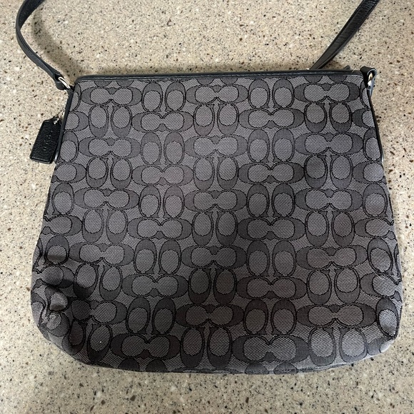 Coach Dark Gray Adjustable Strap Canvas Crossbody - Picture 2 of 9